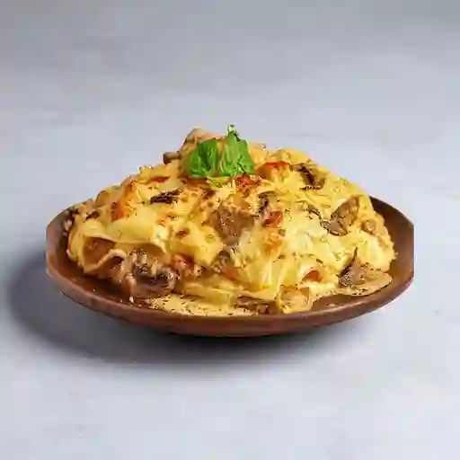 Lasagna De Pollo Con Champiñones