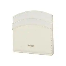 Tarjetero Brillante Redondo Beige Serie Miniso