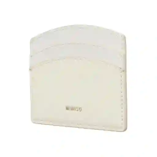 Tarjetero Brillante Redondo Beige Serie Miniso