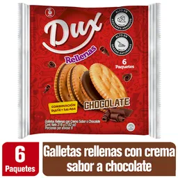 Dux Galleta Rellena con Crema Sabor Chocolate