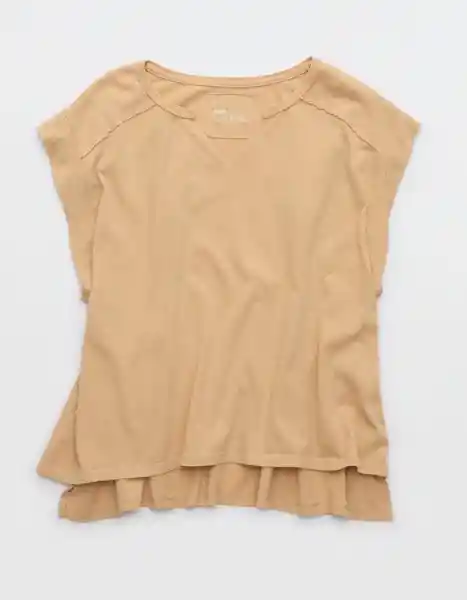 Camiseta Aerie Café Talla Medium 3854214 American Eagle