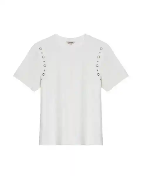 Camiseta Studded Femenino Crudo Pristino Claro Talla M Chevignon