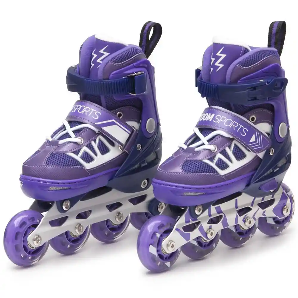 Zoom Sports Patines Electric Morado Talla S 30-33 cm