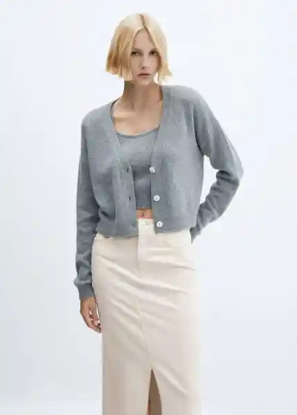 Falda Matilda Crudo Talla XL Mujer Mango