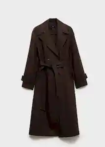 Abrigo Trench Beirut Marrón Talla M Mujer Mango