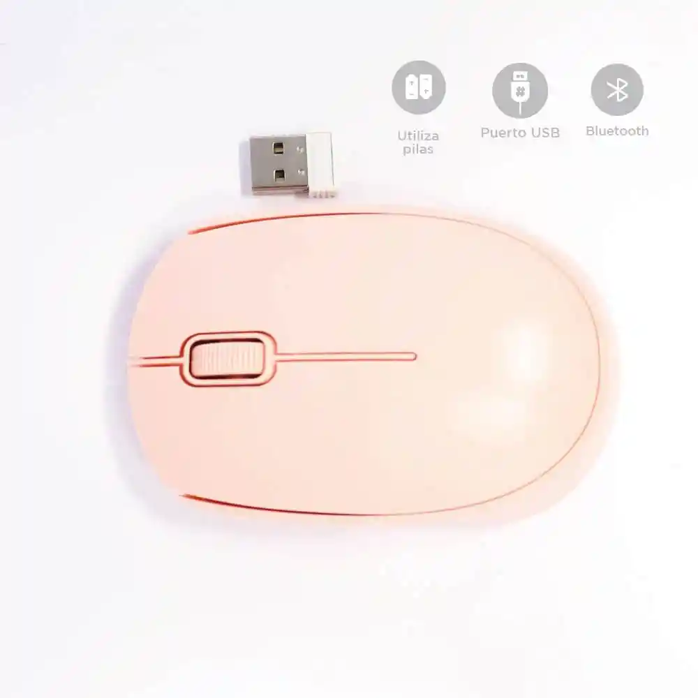 Mouse Inhalambrico Rosa