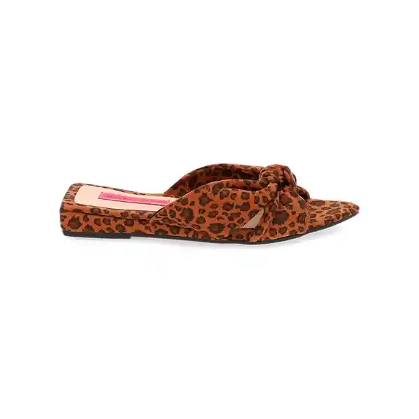 Sandalias Plana London Estampado Tigre 37