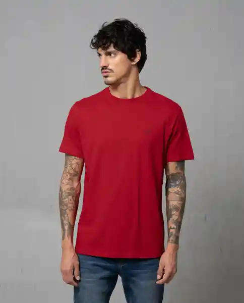 Camiseta Hombre Rojo Talla L 100G001 Rifle