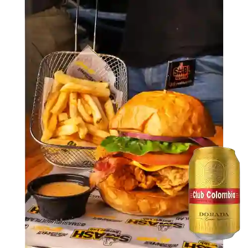 Combo Chicken-lab Sencilla +Club col. Dorada 355ml