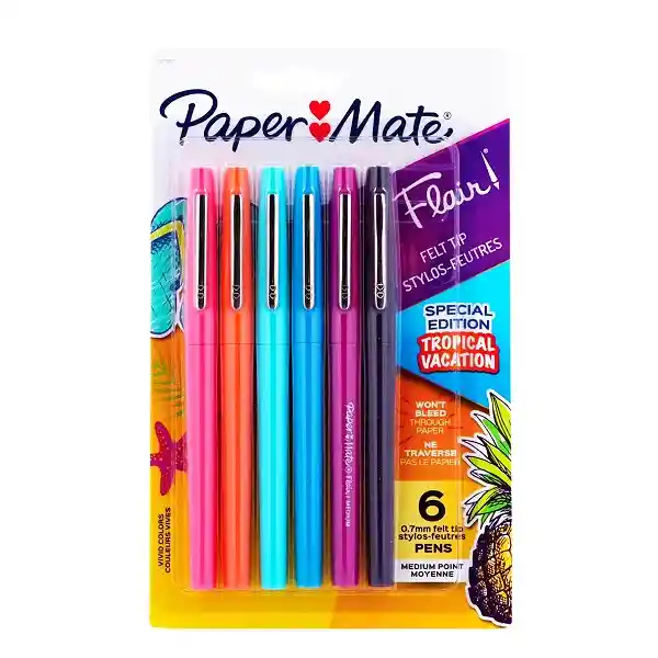 Paper Mate Plumígrafo Flair Tropical Vacation