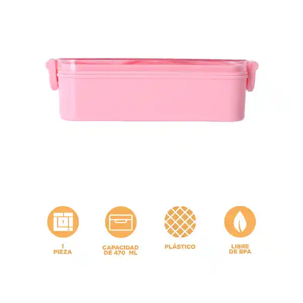 Contenedor Para Alimentos de Serie Mis Pastelitos Rosa Miniso