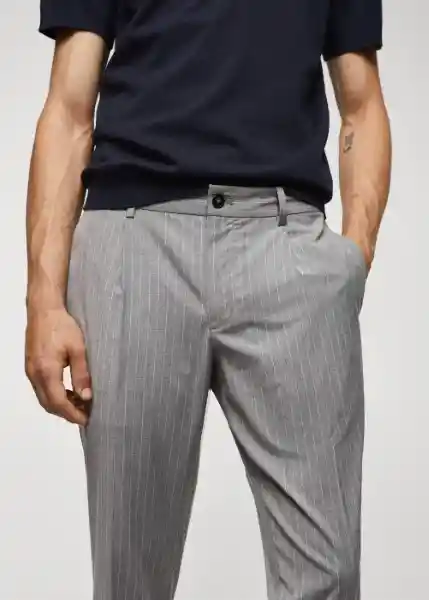 Pantalón Milano Gris Claro Vigoré Talla 42 Hombre Mango