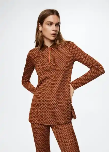 Polo Marsi Naranja Talla S Mujer Mango