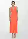 Vestido Bristol Naranja Talla L Mujer Mango