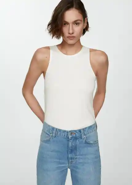 Top Bali Blanco Talla S Mujer Mango