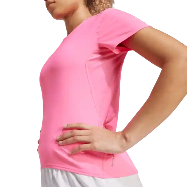 Adidas Camiseta Manga Corta Adizero e Correr Rosado Talla XS