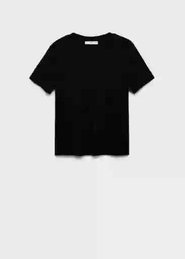 Camiseta Rita Negro Talla L Mujer Mango
