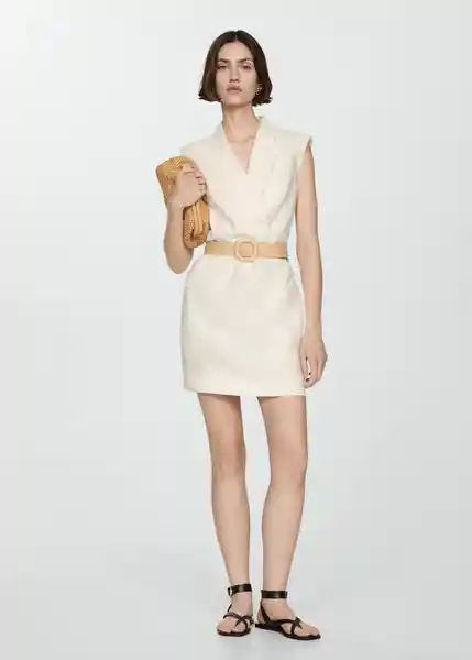 Vestido Giorgi Offwhite Talla S Mujer Mango