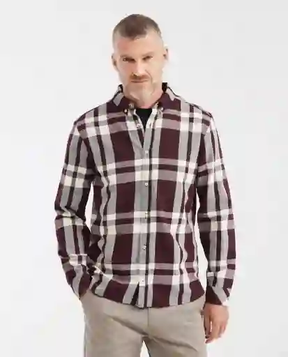 Camisa Plaid Manga Larga Rojo Merlot Ultraoscuro S Chevignon