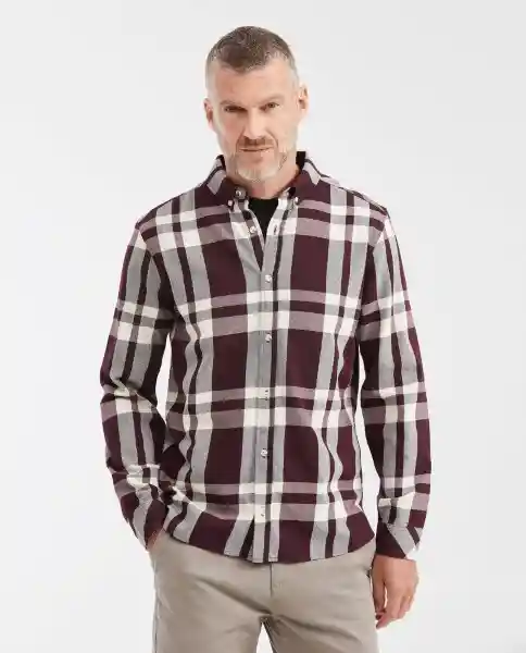 Camisa Plaid Manga Larga Rojo Merlot Ultraoscuro S Chevignon