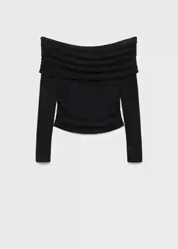 Top Xtom Negro Talla L Mujer Mango