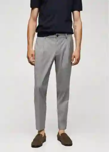 Pantalón Milano Gris Claro Vigoré Talla 40 Hombre Mango