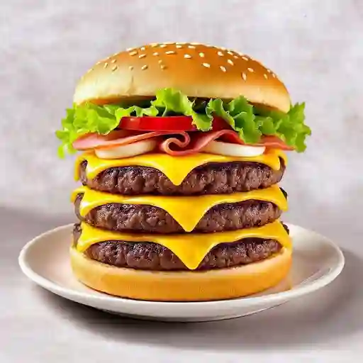 Hamburguesa triple