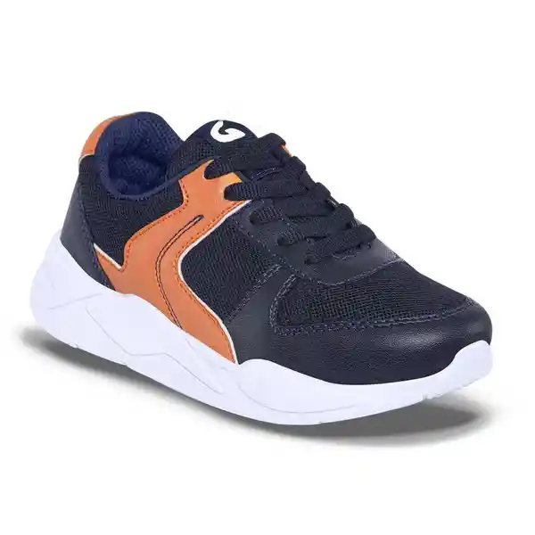 Los Gomosos Tenis Nigor Niño Azul Naranja Talla 35