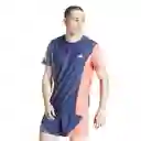 Adidas Camiseta Manga Corta Para Correr Hombre Azul Talla XS