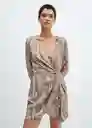 Vestido Margaret Beige Talla M Mujer Mango