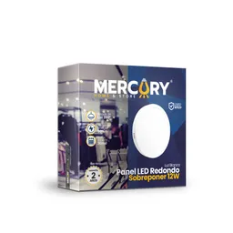 Panel Led Redondo Sobreponer De 12w Luz Blanca De Mercury