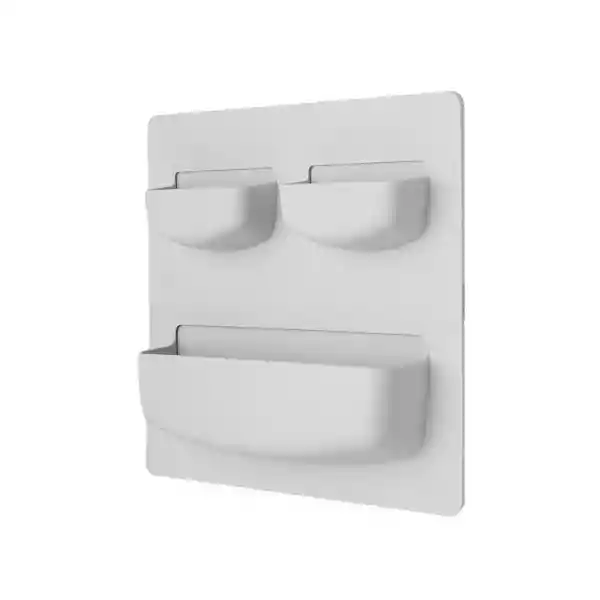 Organizador Plástico de Almacenamiento Con Pared Gris Miniso