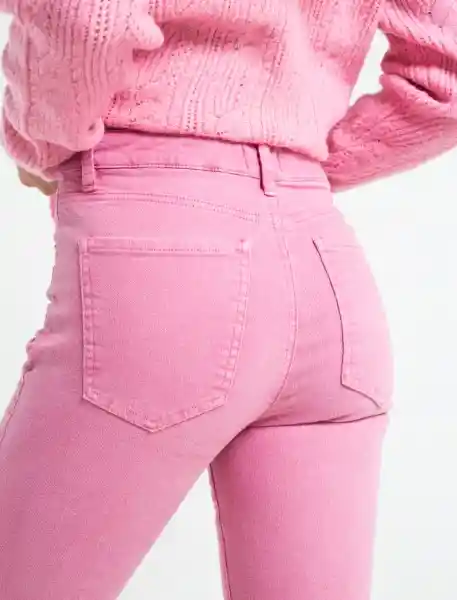 Pantalón Thons Mujer Rosa Ahumado Medio Talla 8 433E322 Naf Naf