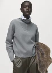 Saco Jersey Latonis Gris Talla S Mujer Mango