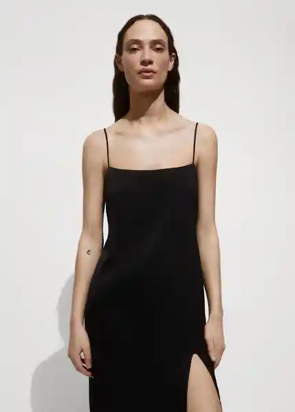 Vestido Asun2 Negro Talla L Mujer Mango