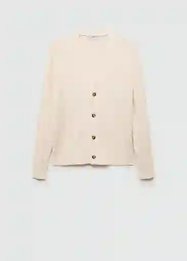 Cardigan Marsc Offwhite Talla M Hombre Mango