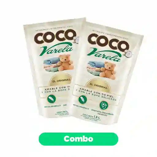 2 x  Detergente Líquido Coco Varela 1.8L