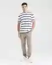 Camiseta Striped Azul Medianoche Ultra Oscuro Talla S Chevignon