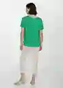 Camiseta Vispi Verde Talla S Mujer Mango