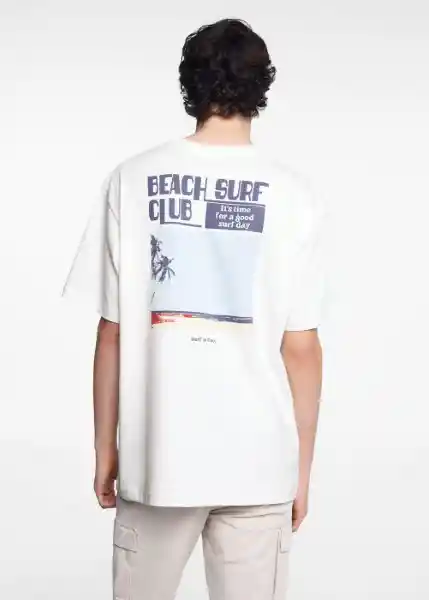 Camiseta Beach Off-White Talla 20 Niño Mango