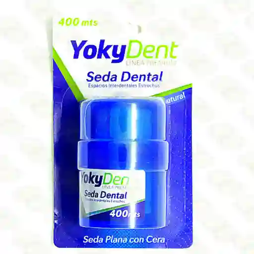 Yoky Dent Seda Dental con Cera Plana Natural Línea Premium