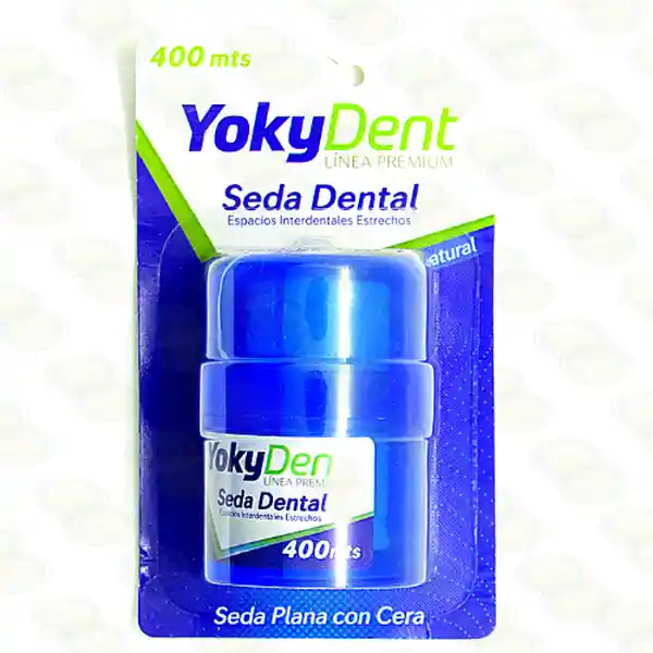 Yoky Dent Seda Dental con Cera Plana Natural Línea Premium