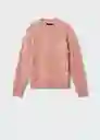 Saco Jersey Mosaico Rosa Talla M Mujer Mango