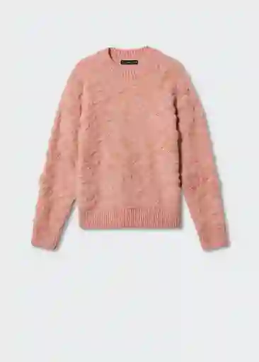 Saco Jersey Mosaico Rosa Talla M Mujer Mango