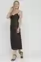 Vestido Midi Tiffany Color Café Puro Talla XS Ragged