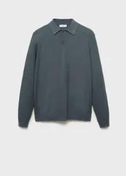 Camiseta Polo Tens Petróleo Talla S Hombre Mango