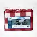 Home Set Mantel Multiproyectos Cuadrado Rojo Microfibra