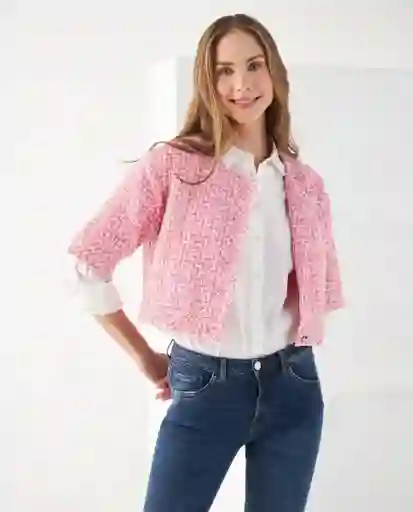 Chaqueta Rosa Chicle Medio Talla XL 422F211 Esprit