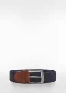 Cinturón Elástico Marino Talla 91 Hombre Mango