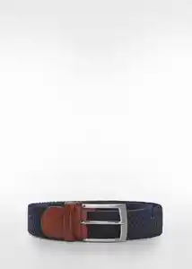 Cinturón Elástico Marino Talla 91 Hombre Mango
